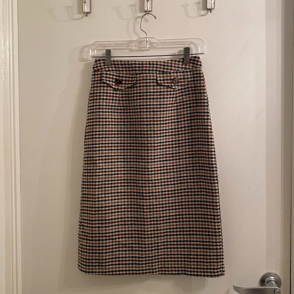 Plaid Midi/Pencil Skirt